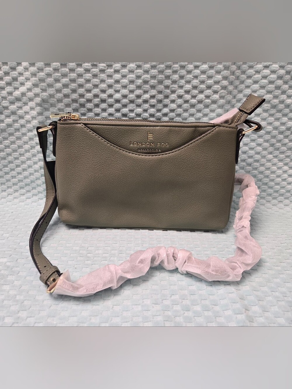 London Fog Pebbled Crossbody Bag
